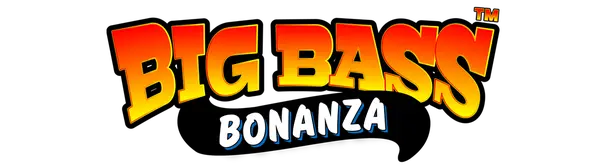 Big Bass Bonanza slot logo featuring fishing theme with bass fish and tackle