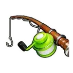 Fishing rod premium symbol